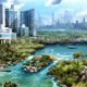 Illustration for article titled These Futuristic City Wallpapers Will Take Your Breath Away